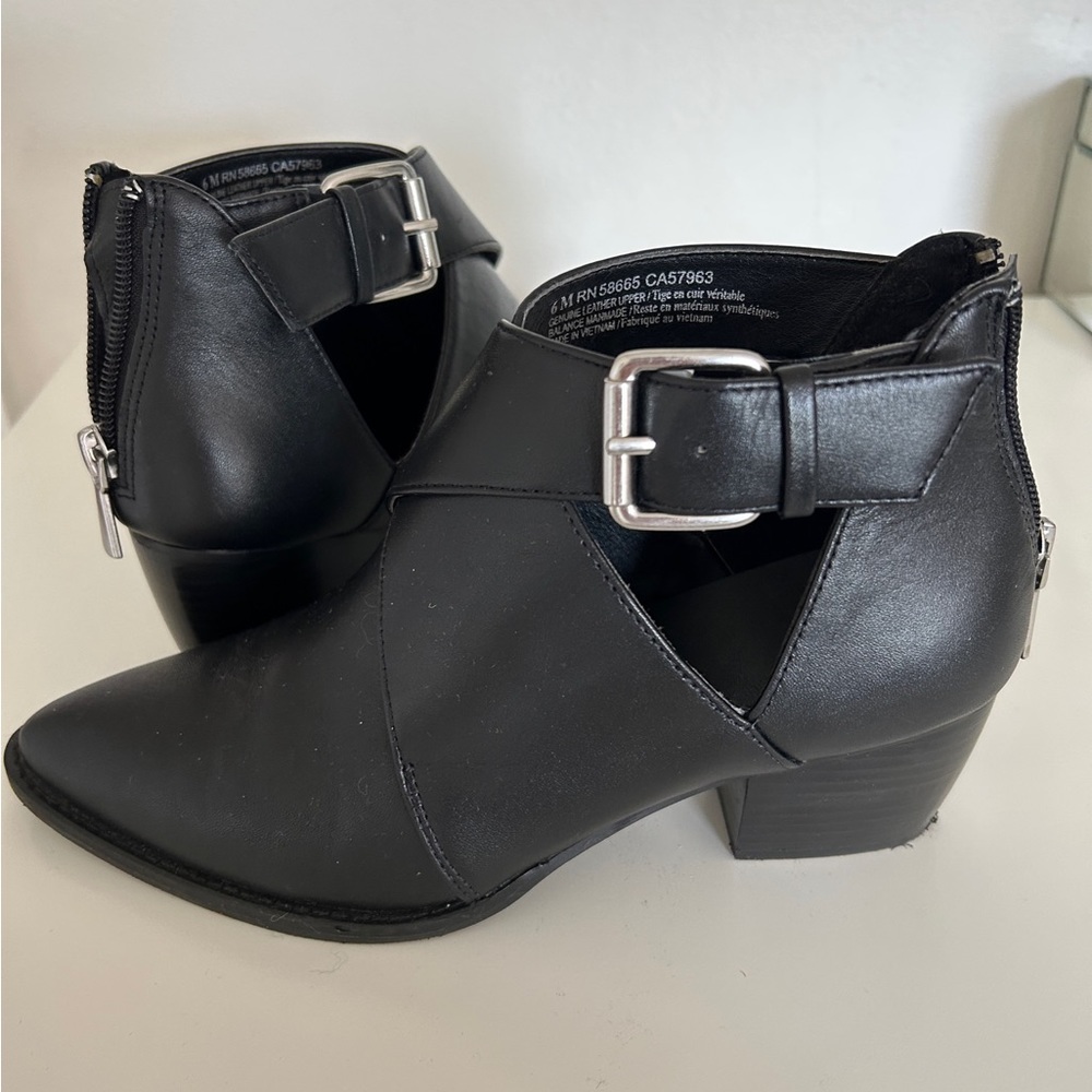 BP Black Leather Booties